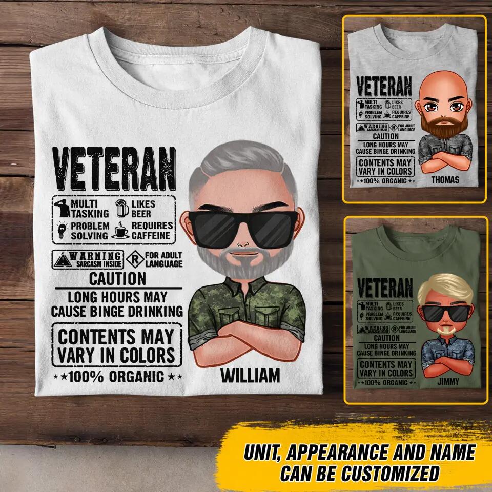 Personalized Canadian Veteran Contents May Vary In Colors Tshirt Printed NOV22-DT09