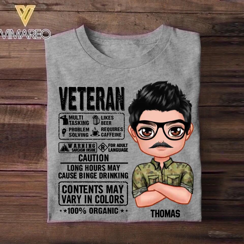 Personalized Australian Veteran Contents May Vary In Colors Tshirt Printed NOV22-DT09