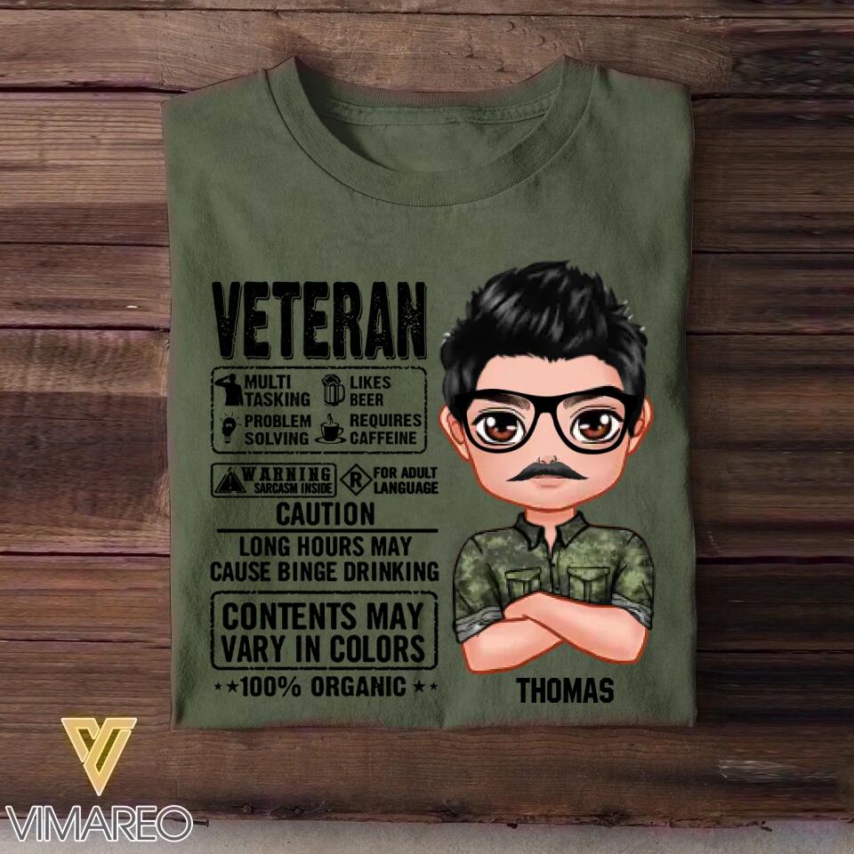 Personalized Canadian Veteran Contents May Vary In Colors Tshirt Printed NOV22-DT09