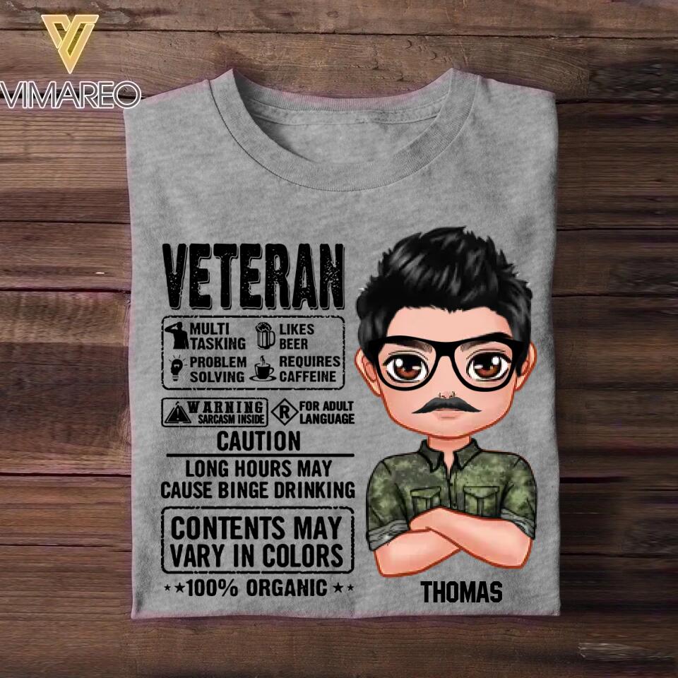 Personalized Canadian Veteran Contents May Vary In Colors Tshirt Printed NOV22-DT09