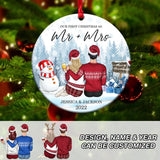 Personalized Our First Christmas As Mr and Mrs Christmas Acrylic/Plastic Ornament Printed QTDT0911