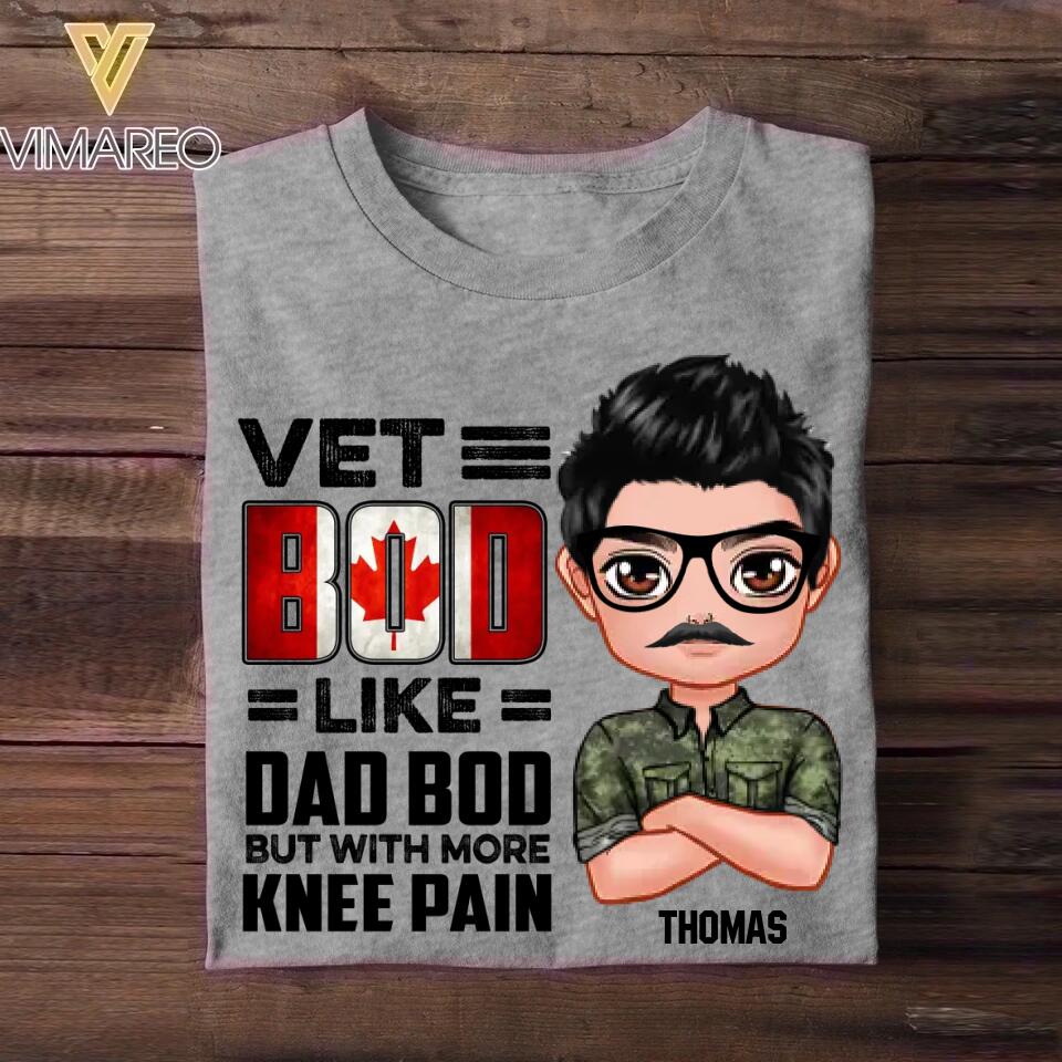 Personalized Vet Canadian Bod Like Dad Bod But With More Knee Pain Tshirt Printed NOV22-DT09