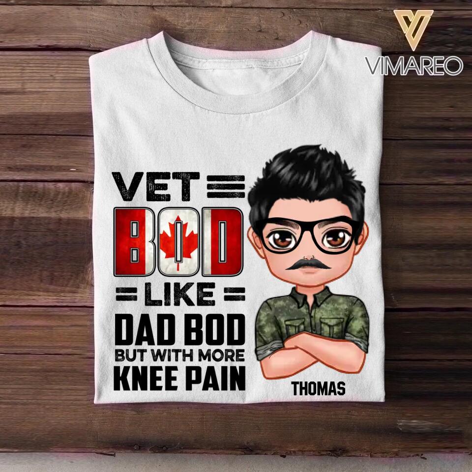 Personalized Vet Canadian Bod Like Dad Bod But With More Knee Pain Tshirt Printed NOV22-DT09