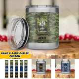 Personalized Canadian Solider/ Veteran Rank Camo 3D Printed Rambler 10oz Lowball 22NOV-HQ09