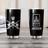 Personalized Canadian Solider/ Veteran Rank Name Tumbler Printed 22NOV-HQ10