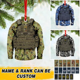 Personalized Australian Solider/ Veteran Uniform Camo Rank Wood Ornament Printed 22NOV-HQ10