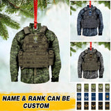 Personalized Canadian Solider/ Veteran Uniform Camo Rank Wood Ornament Printed 22NOV-HQ10