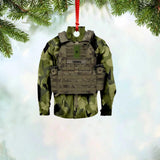 Personalized Sweden Solider/ Veteran Uniform Camo Rank Wood Ornament Printed 22NOV-HQ10