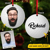 Personalized Your Image Funny Head Golf Acrylic/Plastic Ornament Printed QTDT1111