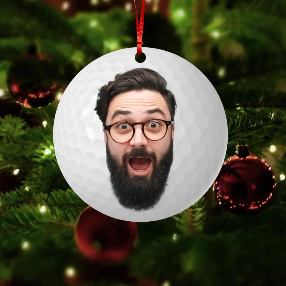 Personalized Your Image Funny Head Golf Acrylic/Plastic Ornament Printed QTDT1111