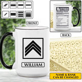 Personalized French Veteran Nutrition Facts Ceramics Mug 22NOV-HY11
