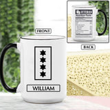 Personalized Danish Veteran Nutrition Facts Ceramics Mug 22NOV-HY11