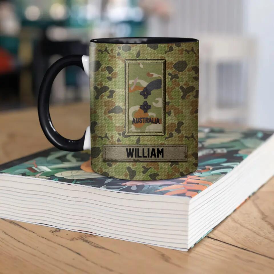 Personalized Australian Solider/ Veteran Rank Camo Ceramics Mug 22NOV-HQ11