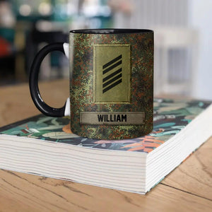 Personalized German Solider/ Veteran Rank Camo Ceramics Mug 22NOV-HQ11