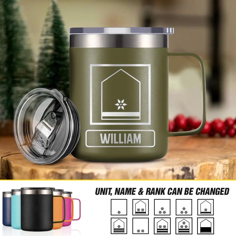 Personalized Austrian Veteran/Soldier Rank Laser Handle Cup Printed 22NOV-DT11
