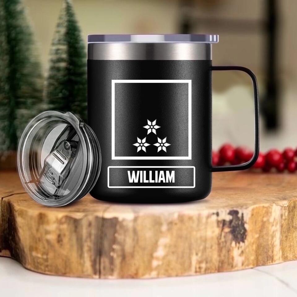 Personalized Austrian Veteran/Soldier Rank Laser Handle Cup Printed 22NOV-DT11