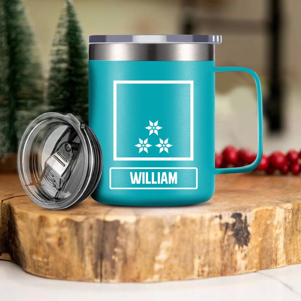 Personalized Austrian Veteran/Soldier Rank Laser Handle Cup Printed 22NOV-DT11