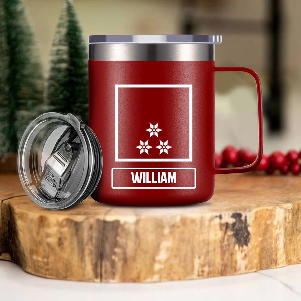 Personalized Austrian Veteran/Soldier Rank Laser Handle Cup Printed 22NOV-DT11