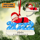 Personalized Your Baby Image With Name Christmas Ornament QTHY1111
