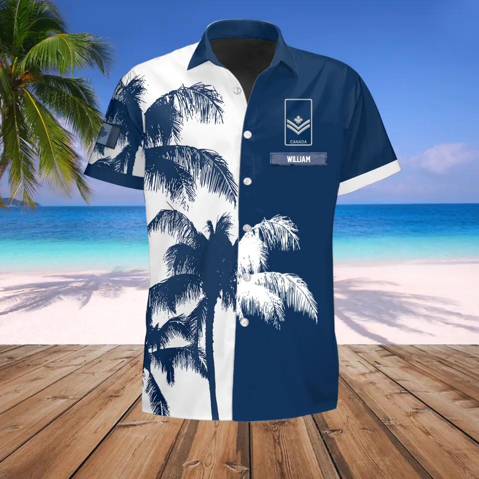 Personalized Canadian Solider/ Veteran Rank Hawaii Shirts QTHQ1211