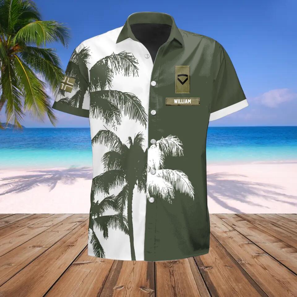 Personalized Norwegian Solider/ Veteran Rank Hawaii Shirts QTHQ1211