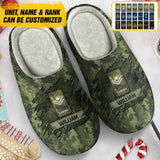 PERSONALIZED CANADIAN VETERAN/SOLDIER RANK PRINTED FLEECE SLIPPER 22NOV-DT12