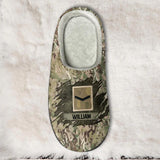 PERSONALIZED UK VETERAN/SOLDIER RANK PRINTED FLEECE SLIPPER 22NOV-DT12
