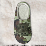 PERSONALIZED IRISH VETERAN/SOLDIER RANK PRINTED FLEECE SLIPPER 22NOV-DT12