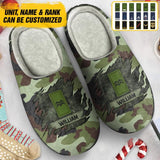PERSONALIZED IRISH VETERAN/SOLDIER RANK PRINTED FLEECE SLIPPER 22NOV-DT12