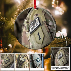 Personalized your image Us Military Ornament Printed QTDT1411