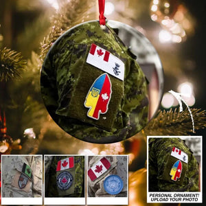 Personalized your image Canadian Armed Forces Ornament Printed QTDT1411