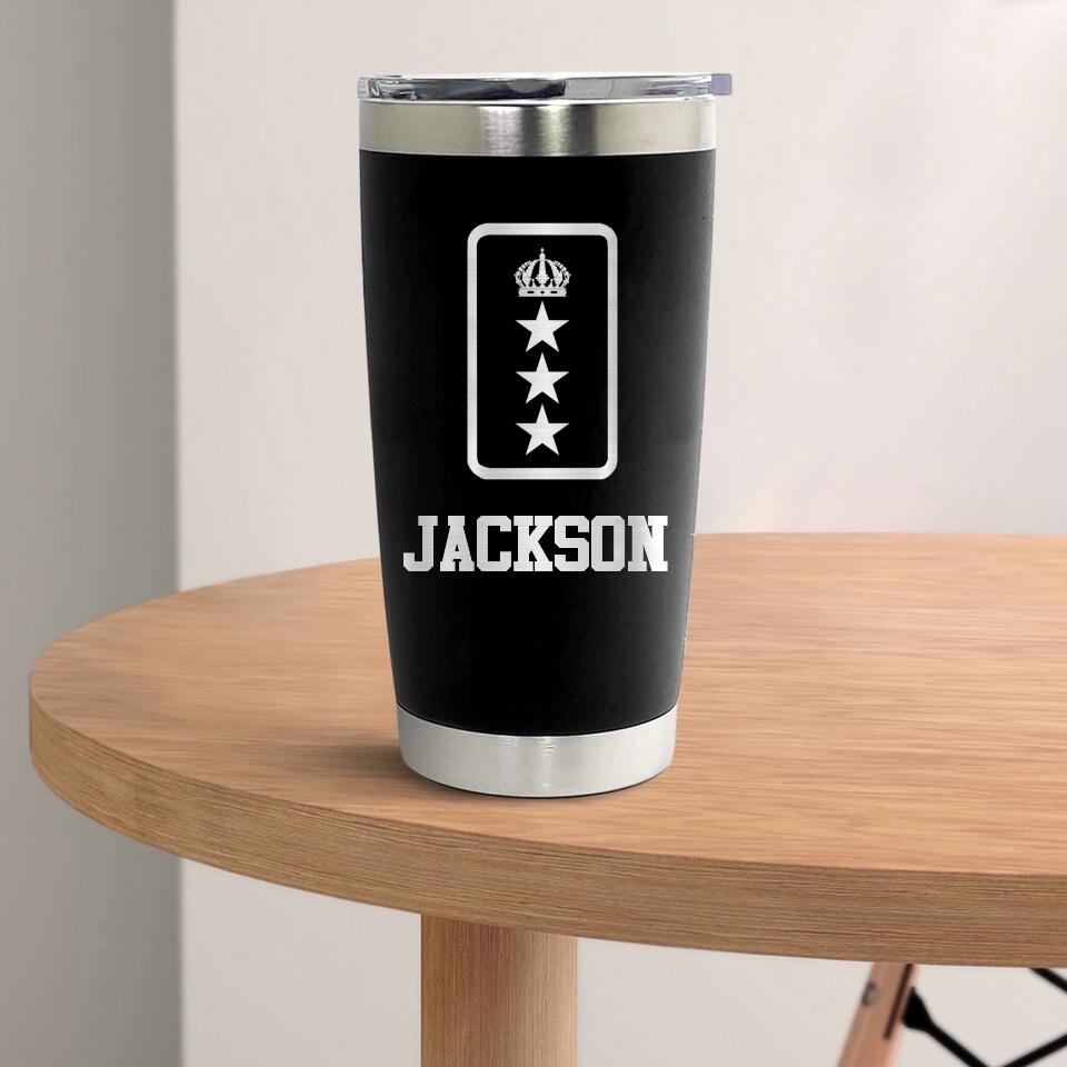 Personalized I Am A Sweden Grumpy Veteran I'm Proud To Be A Veteran Tumbler Or Water Bottle  Printed 22NOV-DT08