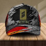 Personalized German Veteran/ Solider Flag Rank Peaked Cap 3D Printed 22NOV-HQ14