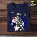 Personalized Australian Solider/ Veteran Rank Flag Tshirt Printed 22NOV-DT14