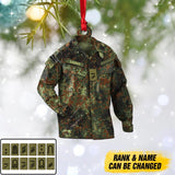 Personalized Germany Solider/ Veteran Uniform Camo Rank Ornament Printed 22NOV-DT15