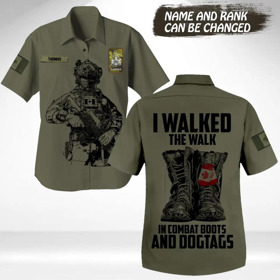 Personalized Canadian Veteran/Soldier Hawaii Shirt Printed 22NOV-HY14