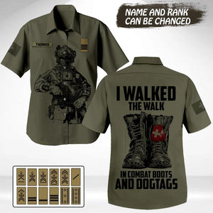 Personalized Swiss Veteran/Soldier Hawaii Shirt Printed 22NOV-HY14