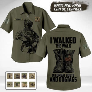 Personalized US Veteran/Soldier Hawaii Shirt Printed 22NOV-HY14