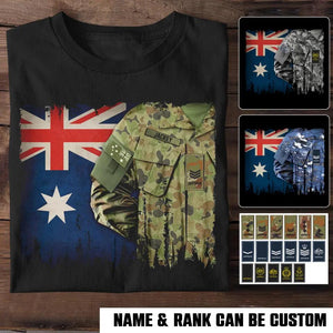 Personalized Canadian Solider/ Veteran Rank Uniform Flag Tshirt Printed 22NOV-HQ14