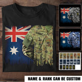 Personalized Canadian Solider/ Veteran Rank Uniform Flag Tshirt Printed 22NOV-HQ14