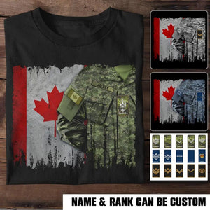 Personalized UK Solider/ Veteran Rank Uniform Flag Tshirt Printed 22NOV-HQ14