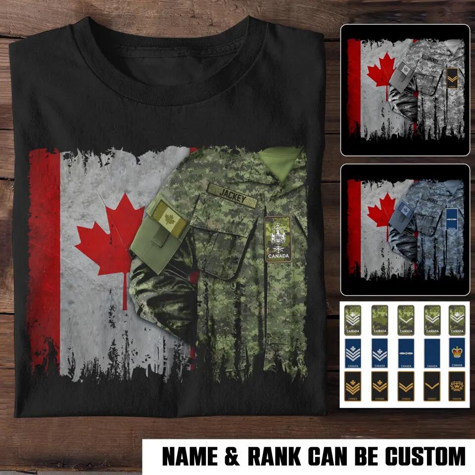 Personalized UK Solider/ Veteran Rank Uniform Flag Tshirt Printed 22NOV-HQ14