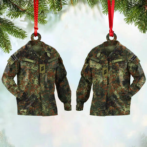 Personalized Germany Solider/ Veteran Uniform Camo Rank Ornament Printed 22NOV-DT15