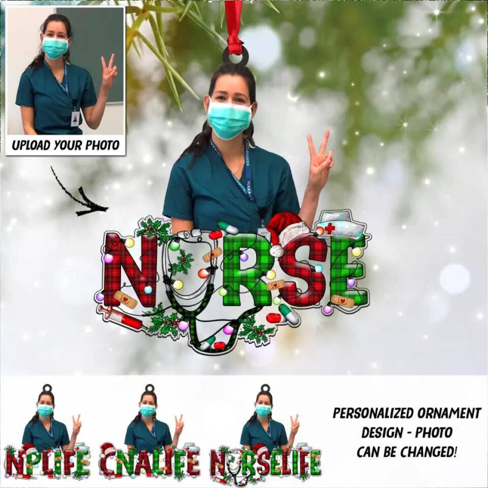 Personalized Your Nurse Image Ornament Printed QTDT1511