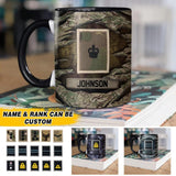 Personalized British Solider/ Veteran Rank Camo Ceramics Mug 22NOV-HQ16