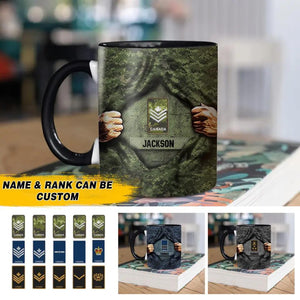 Personalized Canadian Solider/ Veteran Rank Camo Ceramics Mug 22NOV-HY16