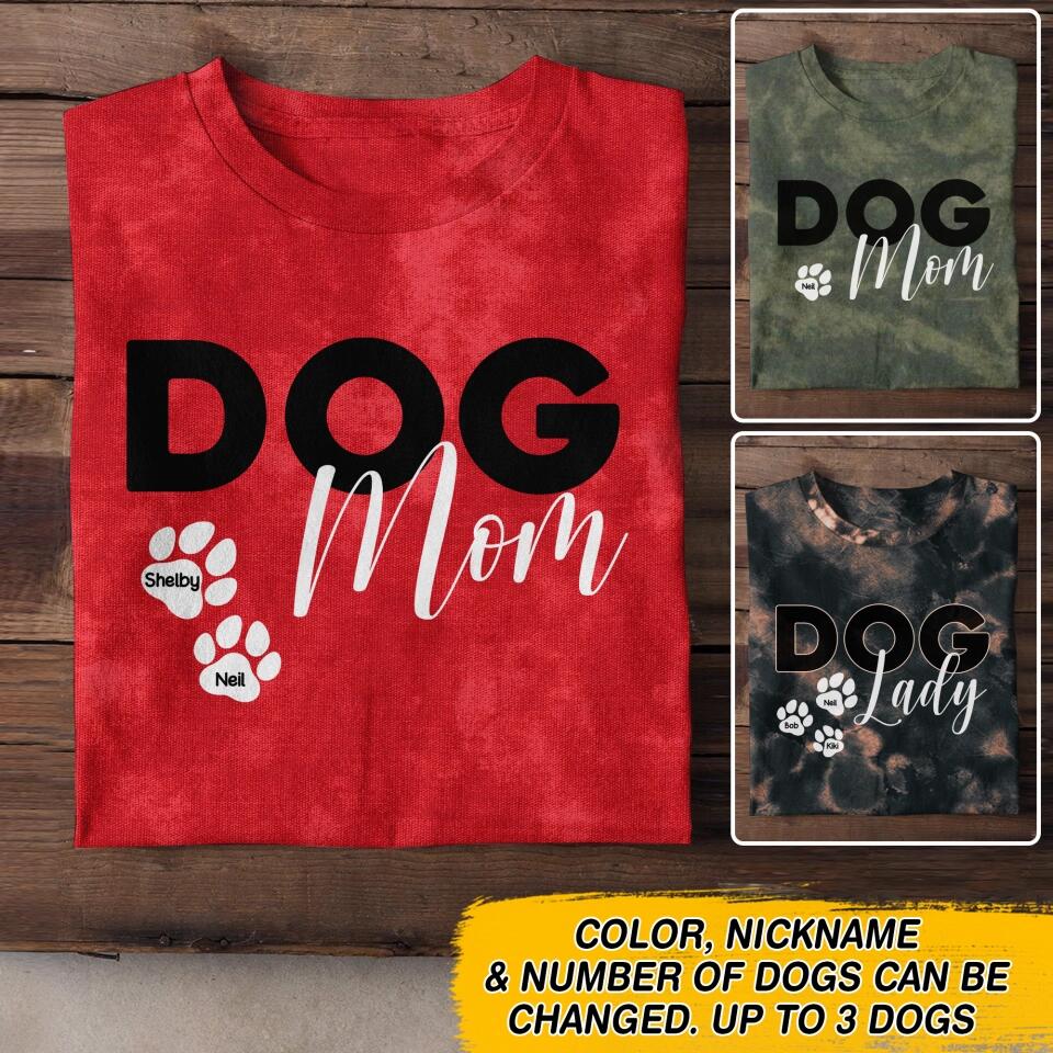 Personalized Dog Mom 3D Tshirt Printed QTDT1611