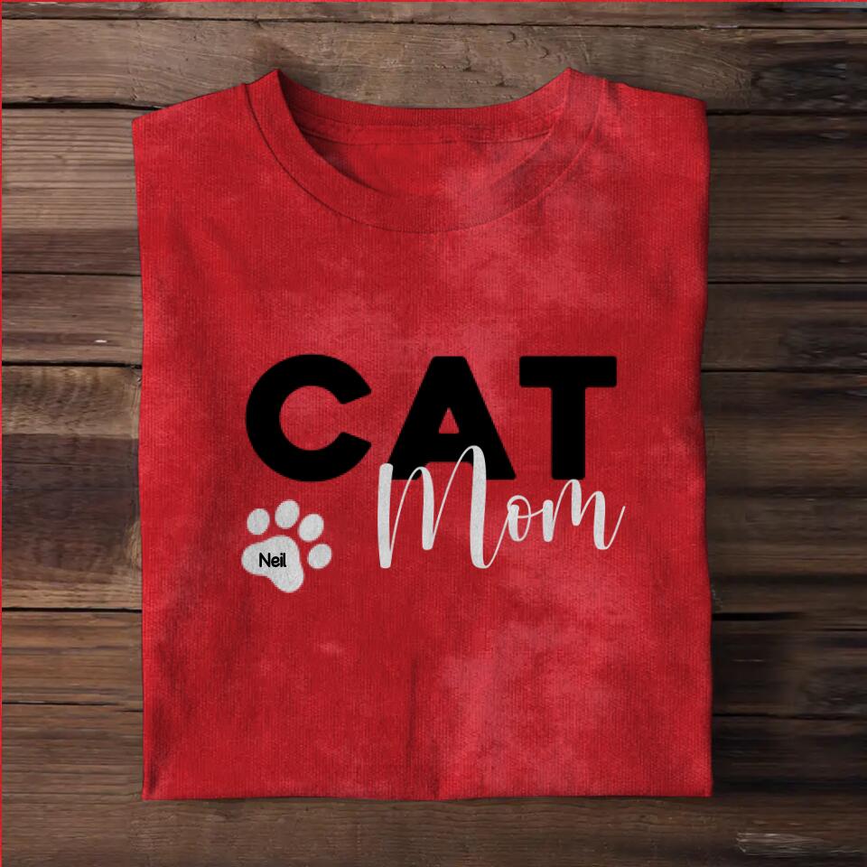 Personalized Cat Mom 3D Tshirt Printed QTDT1611