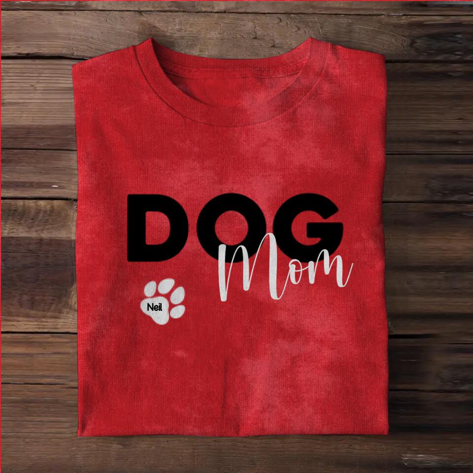 Personalized Dog Mom 3D Tshirt Printed QTDT1611