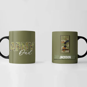 Personalized Army Dad Australian Solider/ Veteran Rank Camo Ceramics Mug QTDT1711
